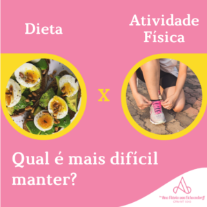 Read more about the article Qual é o mais difícil de manter? Dieta ou prática de Atividade física?